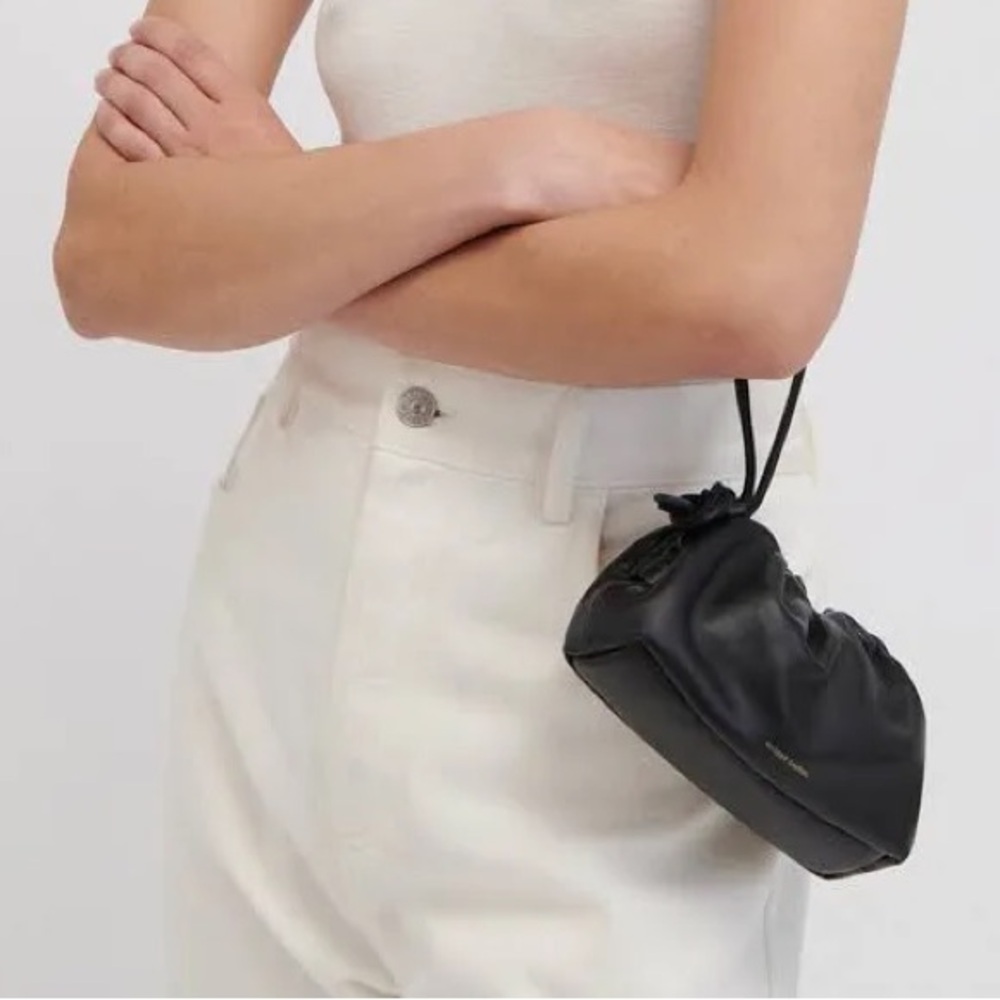 Mansur Gavriel black Flamma cloud wristlet Mansur Gavriel cloud wristlet black